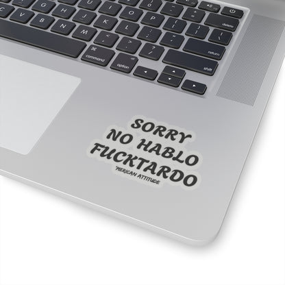 Sorry No Hablo Sticker (Black)