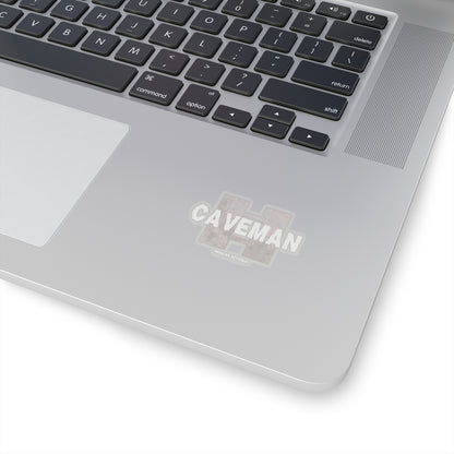 Captain Caveman Sticker (White)