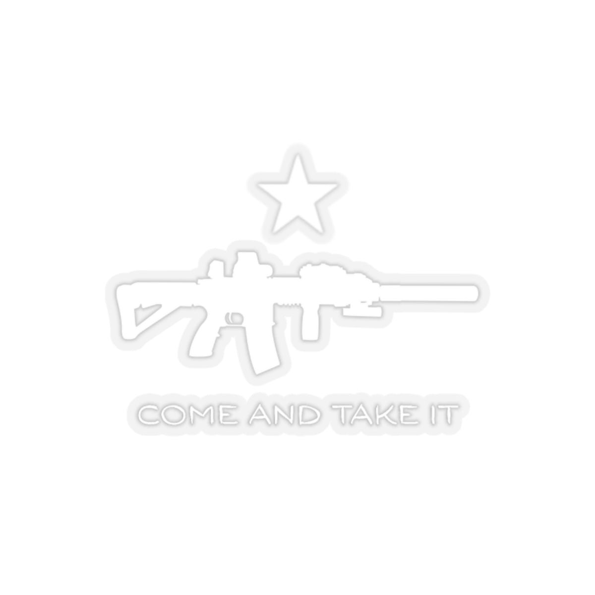 Come And Take It AR Sticker (White)