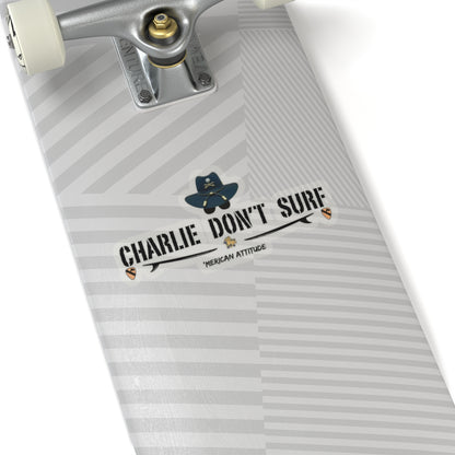 Charlie Don't Surf Sticker (Black)