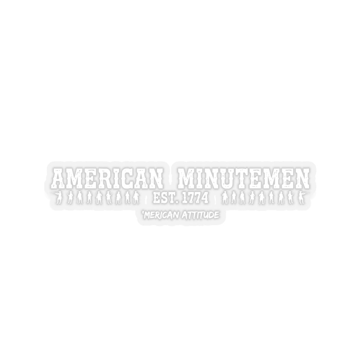 American Minutemen Sticker (White)
