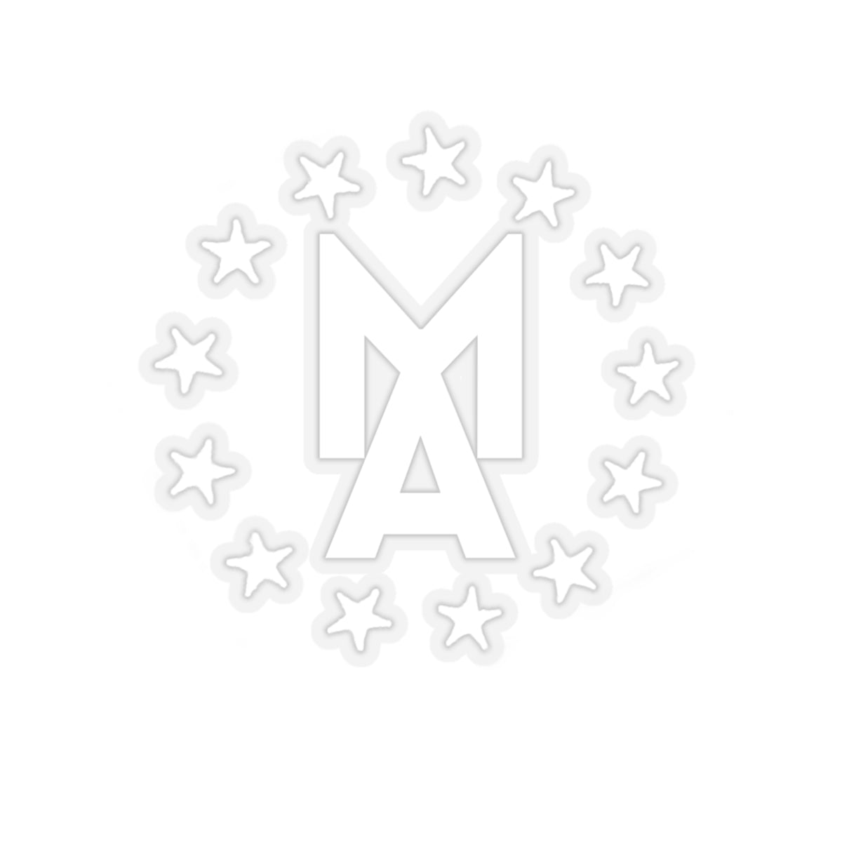 MA Stars Logo Sticker (White)