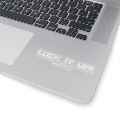 Lock It Up Sticker (White)